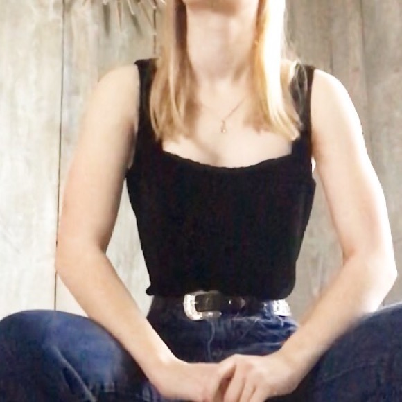 black velvet bustier top